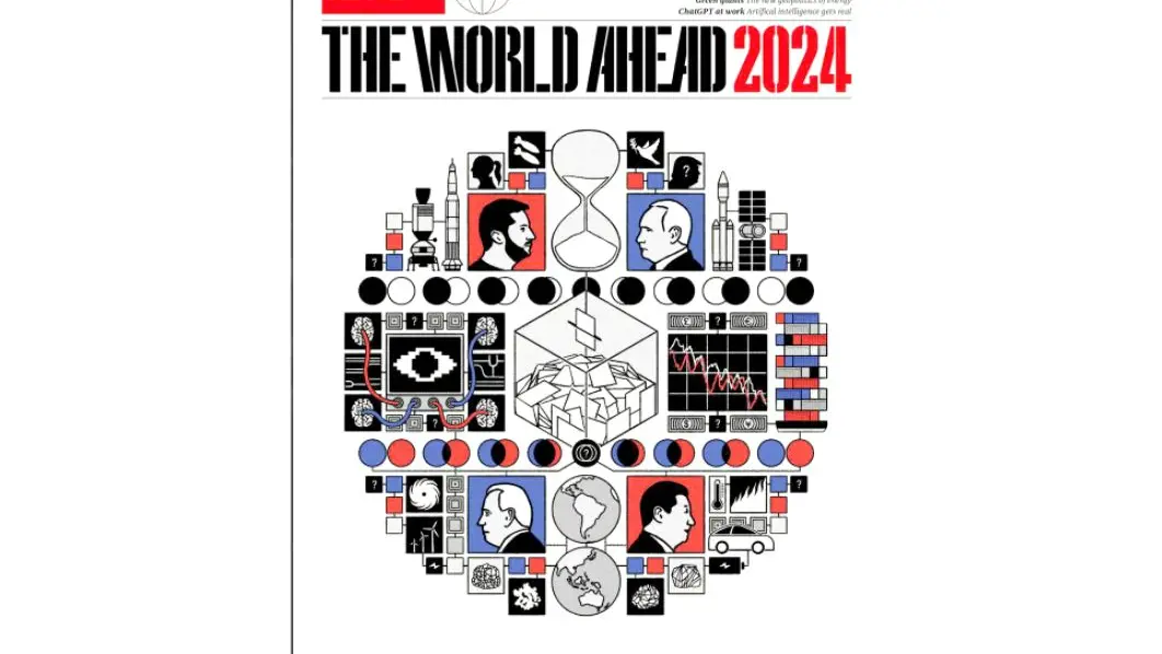 The Economist выпустил обложку с прогнозами на 2024 год